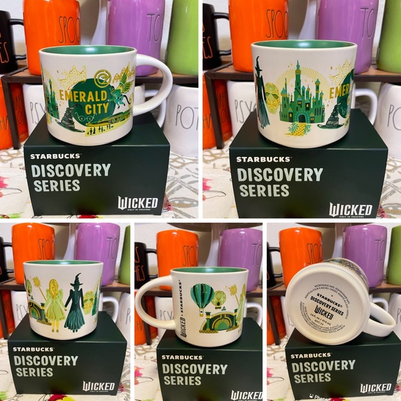 Universal Studios Starbucks 2024 Wicked Discovery Series Mug Set. Emeral… - Picture 10 of 11